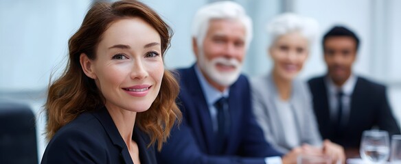 Executive team engaged in dynamic collaborative planning for innovative future growth strategies.