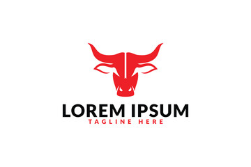 bull head logo icon vector illustration	
