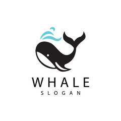 Whale Logo Design Illustration Whale Logo Template