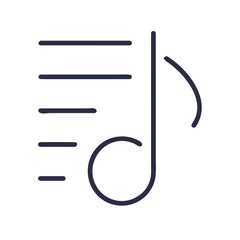Music Note 2D Flat Icon