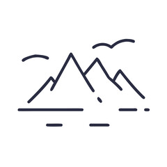 Mountains 2D Flat Icon