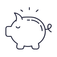 Piggy Bank 2D Flat Icon