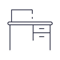 Office Desk 2D Flat Icon