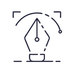 Pen Tool 2D Flat Icon