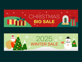 Christmas and sale banners
