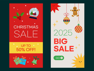 Christmas and sale banners

