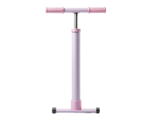 pastel bicycle pump standing upright with sleek minimal design isolated for product display