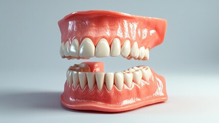 Obraz premium Discover stunningly realistic human teeth and gums, perfect for dental education, marketing, and scientific visualization projects.