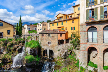 Old mill house in Loro Ciuffenna village, Tuscany, Italy.
