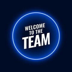 Welcome Team Neon Glow Graphic – Modern Join Us Banner for Workplace & Social Media