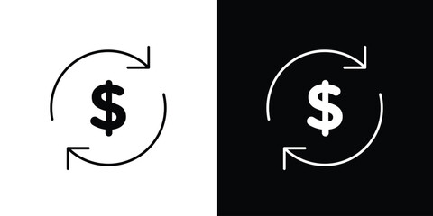 Turnover icon editable vector stroke for web designs