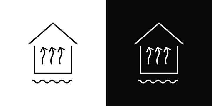 Underfloor heating icon editable vector stroke for web designs