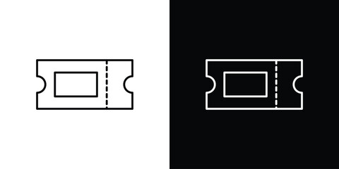Ticket icon editable vector stroke for web designs