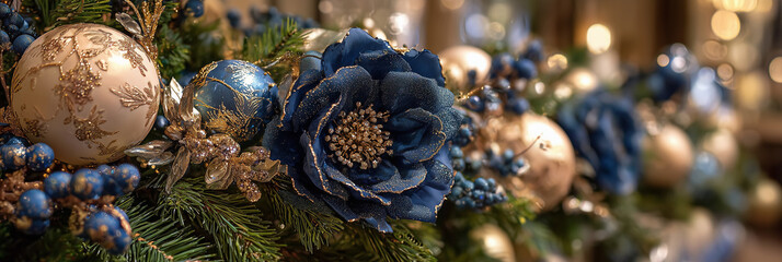 christmas tree decoration with  flower