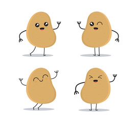 potato mascot vector pack, potato character set, vector of potato