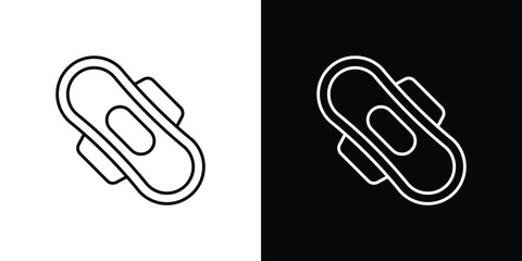 Sanitary pad icon editable vector stroke for web designs