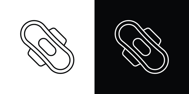 Sanitary pad icon editable vector stroke for web designs