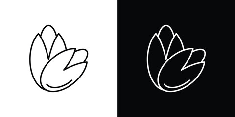 Pistachio icon editable vector stroke for web designs
