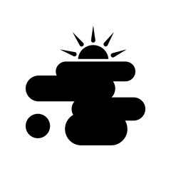 Partly Cloudy icon template SVG