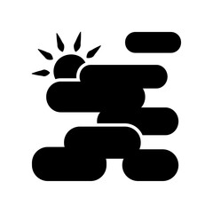 Partly Cloudy icon template SVG