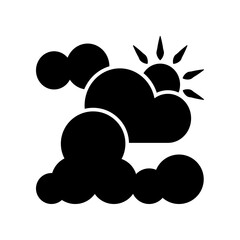 Partly Cloudy icon template SVG