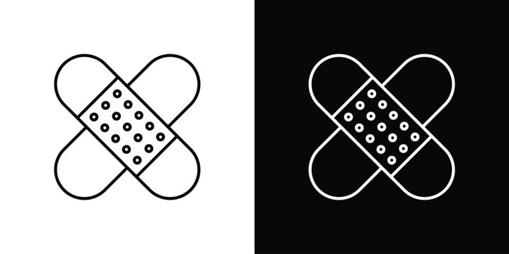 Medical patch icon editable vector stroke for web designs