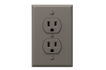 Wall power receptacle for electricity transmission and energy supply