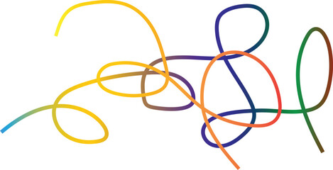 Abstract hand drawn colorful lines background design template. abstract colorful lines.abstract wave background