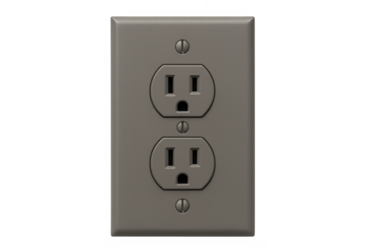 Wall power receptacle for electricity transmission and energy supply