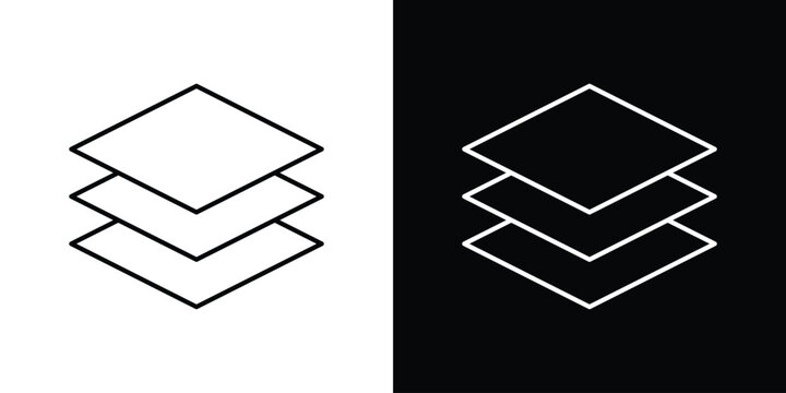 Layers icon editable vector stroke for web designs