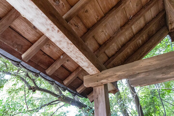 日本の伝統的な木造建築の軒桁 © 木村　亨