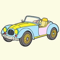 retro car vector illustration, Eps file. 