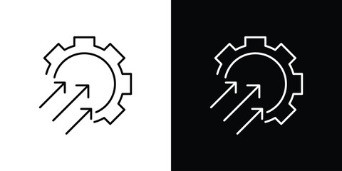 Efficiency icon editable vector stroke for web designs