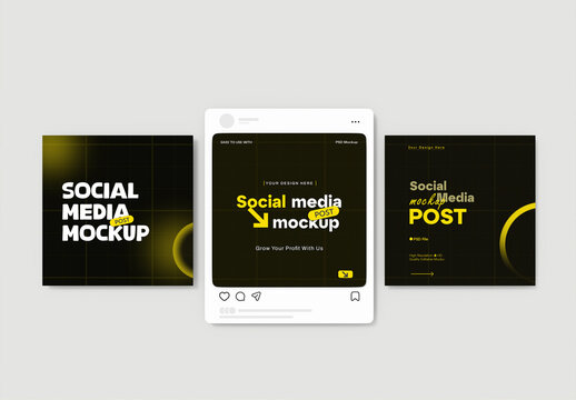 Social Media Post Mockup Template