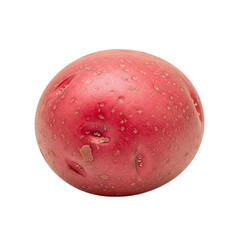 Fototapeta premium Single red potato isolated on fresh healthy root vegetable ingredient transparent background