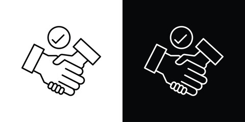 Deal icon editable vector stroke for web designs