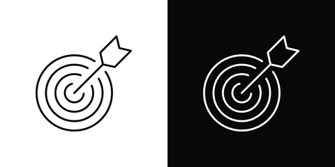 Darts icon editable vector stroke for web designs