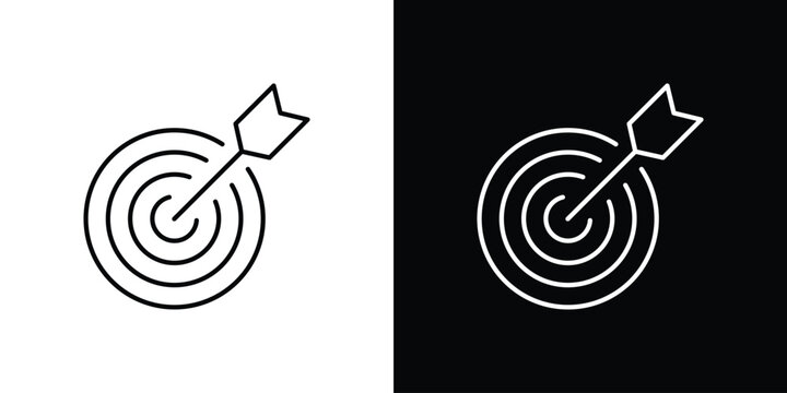 Darts icon editable vector stroke for web designs