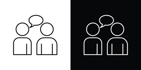 Consulting icon editable vector stroke for web designs