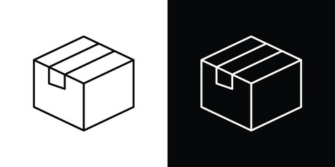 Boxes icon editable vector stroke for web designs
