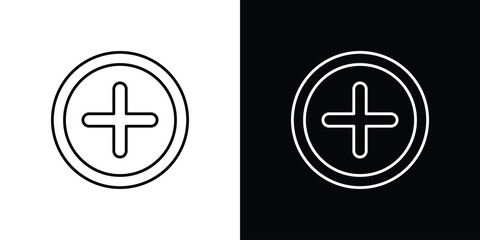 Add icon editable vector stroke for web designs