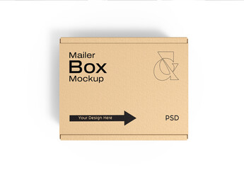 Mailer Box Mockup Template