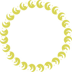 Spring Easter bunnies frame. Easter bunny rabbit silhouettes with empty space for your text