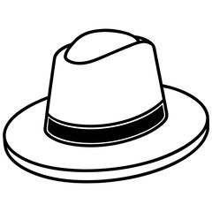 hat isolated on white background, Eps file. 