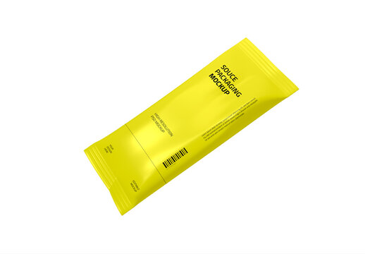 Souce Packaging Sachet Mockup