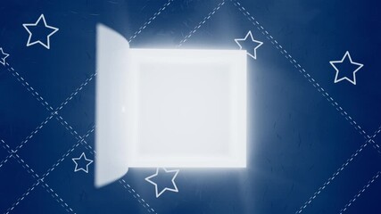 Advent calendar door with silver number 23 on blue background with minimalistic and simple decoration – mask for the door included - Powered by Adobe