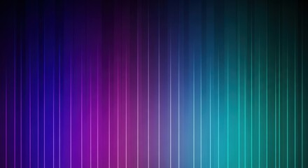 Abstract vertical lines of purple blue and teal light gradients