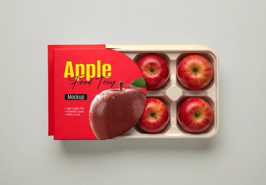Apple Food Tray Mockup