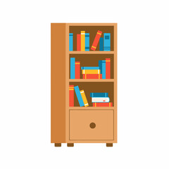 wooden cabinet with shelves