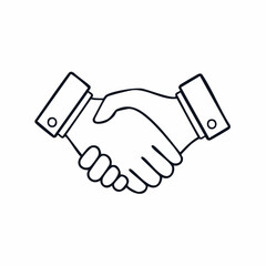 Handshake icon representing business agreement and partnership 1.